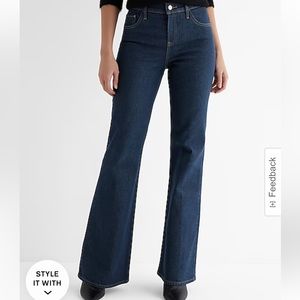 Express 70’d Flare Mid Rise Jeans NWT